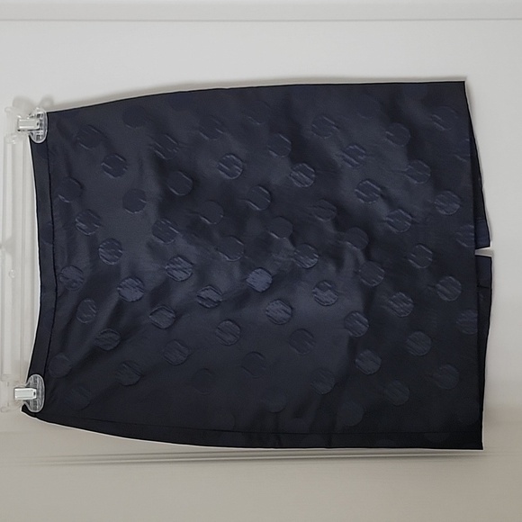 J Crew Size 00 "The Pencil Skirt" Black with Blue Polka Dots, Exc. Used Cond. - Picture 1 of 13